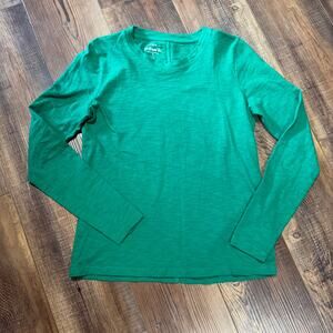 J.Crew Women’s Girlfriend Tee Long Sleeve Kelly Green Small
